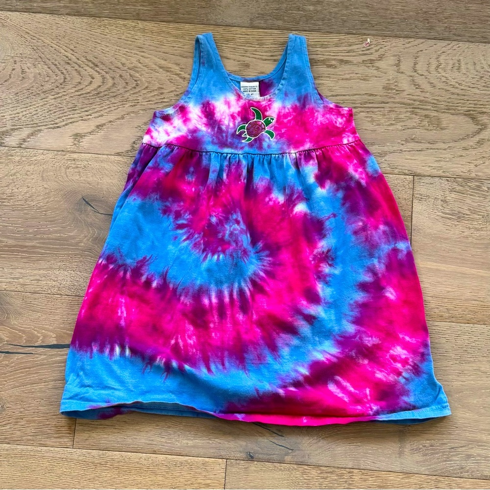 Girls boutique Tie Dye Turtle Dress
